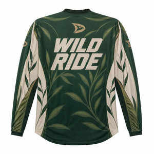 Premium Custom MX Motocross Jersey 100% Polyester Micro Mesh Sublimated <b>ATV</b> Dirt Bike Riding Shirt with Botanical Design - Product Image 3