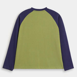 Camiseta unisex de manga larga de dos tonos, algodón suave, cuello redondo informal para verano, 100% algodón, informal, para uso diario. - Product Image 6