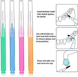 Plastic Dental Flosser with Interdental Brush <b>Toothpick</b> Cleaner for Braces Oral Hygiene Care - Product Image 5