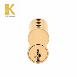 Cylindre de serrure de porte en laiton satiné, inspection usine complète, 7 goupilles, clé C, SFIC, pour la sécurité des portes résidentielles - Product Image 3