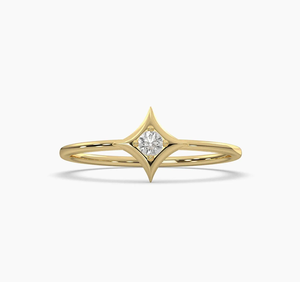 Bague de fiançailles et de mariage vintage en or 14 carats avec diamant de laboratoire certifié IGI, design élégant et tendance pour femme - Product Image 1