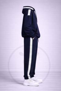 Conjunto Deportivo Azul Marino para Hombre, Sudadera con Capucha y Pantalones Jogger, Ropa Deportiva Informal para Entrenamiento y Gimnasio, Diseño Personalizado - Product Image 3