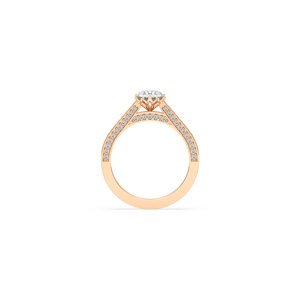 Anillo Solitario REYES con Moissanita VVS de Corte Redondo Certificada GRA de 1.32 Quilates en Plata de Ley 925 Chapada en Oro Rosa para Mujer - Product Image 6
