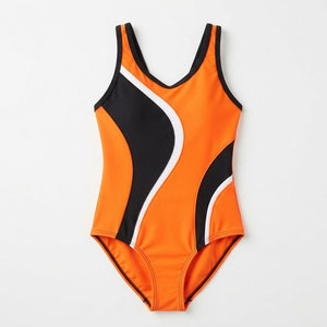 Traje de baño para niñas con estampado de dibujos animados, ropa de playa, traje de baño de una pieza suave y elástico para piscina y aventuras en las vacaciones - Product Image 1