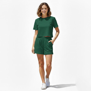 Ensemble deux pièces streetwear femme été 2026, grande taille, respirant, écoresponsable, en Spandex/Coton, style décontracté, le plus vendu - Product Image 2