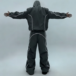 Factory Direct Supply Windbreaker Baggy Tracksuit Vintage Hip Hop Street Fashion <b>Aesthetic</b> Stylish Outdoor Wear men's Tracksuit - Product Image 5