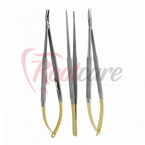 Ensemble de 3 outils fiables de qualité hospitalière Castroviejo : porte-aiguilles microscopiques, ciseaux et pinces - Product Image 5