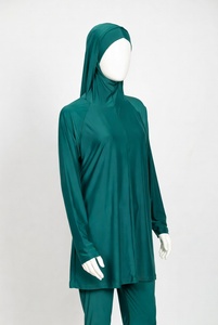 Maillot de bain islamique modeste pour femme, ensemble 2 pièces, respirant, polyester/nylon, UPF30, manches longues, logo personnalisé, Nouveauté 2026 - Product Image 4