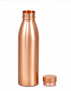Botella de Agua de Cobre Puro de 1000 ml, Botella Metálica Reutilizable, Resistente a Fugas, con Tapa de Rosca, Bebedero Tradicional Ayurvédico - Product Image 1