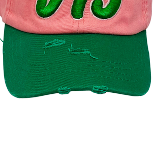 Gorra Deportiva J15 Rosa y Verde, Personalizada con Bordado, Ajustable, Estilo Snapback, Gorra de Béisbol, Moda Urbana, Fabricante OEM - Product Image 3