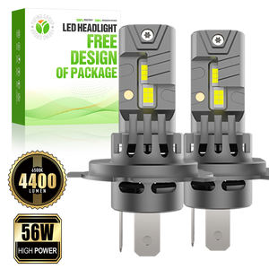 Ampoule de phare LED H4 universelle Y5C 56W 4400Lm 6500K blanche pour motos et fourgonnettes, kit de remplacement intégré Plug and Play - Product Image 1