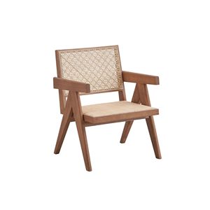Poltrona in Rattan Velentina con Finitura Naturale per Arredamento Soggiorno - Product Image 1
