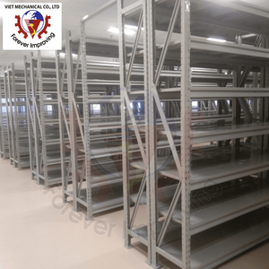 Durable and Reliable Medium Duty Metal <b>Racking</b> Steel Shelves Built to Withstand Moderate Weight Loads Regular Use for <b>Storage</b> - Product Image 6