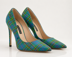 Escarpins à talons aiguilles à carreaux pour femmes, de créateur |   Escarpins à bout pointu en tartan |   Fabricant de Marques Privées - Product Image 5