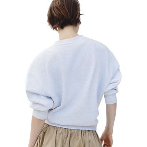 Sweat-shirt à col rond pour femme, pull décontracté à manches longues, en molleton doux, confortable, vêtement de sport, haut de gamme pour tous les jours, vêtements de mode, OEM ODM - Product Image 2