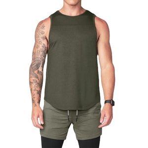 Men's Oversized <b>Striped</b> O-Neck Tank <b>Top</b> Breathable Quick Dry Cotton Streetwear Sleeveless Gym <b>Vest</b> Custom Wholesale - Product Image 3