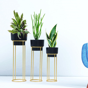 Jardinières pour plantes d'intérieur et d'extérieur & Support de plantes sur pied en métal moderne pour jardin, balcon et salon - Product Image 4