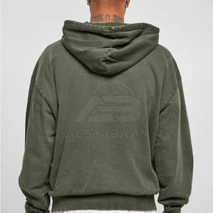 Sweat à capuche délavé à l'acide pour hommes avec logo personnalisé, vente en gros, best-seller - Product Image 5