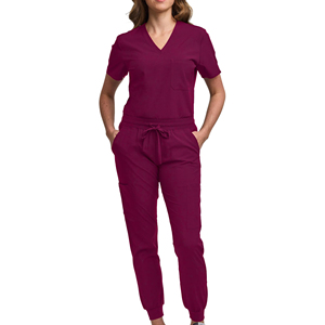 Medical Scrub Suit Uniform Hospital Nursing <b>Set</b> Custom Logo Wholesale <b>Doctor</b> Scrub Shaghaf Sports Wear Impex Sc2 100% Polyester - Product Image 1