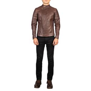 Veste en cuir pour homme au meilleur prix, coupe-vent, avec col montant, logo personnalisé, durable, nouveau style, veste en cuir à capuche - Product Image 1