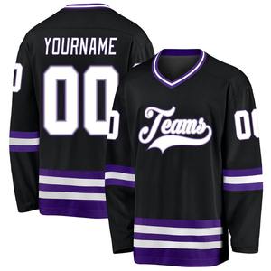 Jersey de Hockey sobre Hielo Estampado de la Mejor Calidad, Transpirable, Absorbente de Humedad, Antibacterial, Nombre del Equipo Personalizado, 100% Poliéster, Gran Venta - Product Image 2