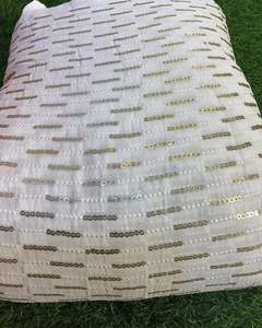 High Quality <b>Sequin</b> Embroidery Fabric 3D Floral Lace Fabric for Evening Dress Wedding Gown Garment - Product Image 3