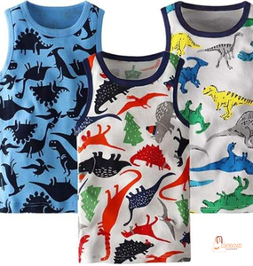 Camisetas sin mangas acanaladas casuales de verano para niños, chaleco de algodón 100% sólido, ecológico, de secado rápido y antipilling - Product Image 1