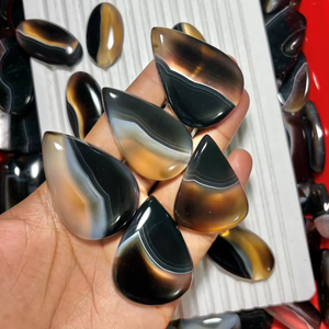 Lote de Gemas de Ágata Banda Natural 100% de Alta Calidad, Increíbles Gemas Sueltas de Diamante y Cristal, Venta al Por Mayor - Product Image 1