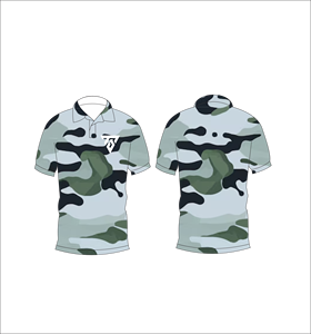 Camiseta polo con estampado abstracto verde gris claro para hombre, camiseta informal de manga corta para golf y verano - Product Image 3