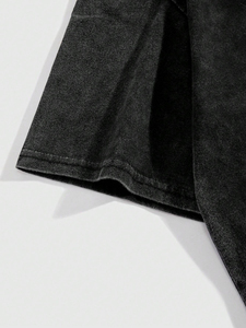 Custom Logo Tee Vintage Blank Plain <b>Tshirt</b> Cotton Stone Washed T-Shirt Printing Men Acid Washed T Shirt - Product Image 3