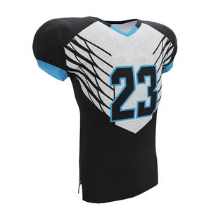 Maillot de football unisexe à manches courtes, imprimé par transfert thermique, respirant, anti-humidité, séchage rapide, pour entraînement sportif en équipe - Product Image 4