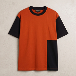 เสื้อยืดโออีเอ็มทรงดรอปโชว์เดอร์ ผู้ชาย ผ้าฝ้าย 100% คอกลม แขนสั้น เสื้อยืดผู้ชาย สไตล์สตรีทฤดูร้อน เสื้อยืดโอเวอร์ไซส์ผู้ชาย - Product Image 1
