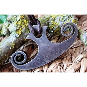 Pendentif Corbeau en Fer Forgé Fait Main, Breloque Silhouette de Corbeau Viking Antique, Composant de Bijou Métallique Mythologique en Forme d'Oiseau, Vente en Gros - Product Image 2