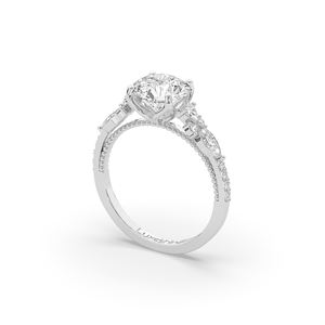 Anillo de Compromiso de Lujo con Diamante Cultivado en Laboratorio de Corte Redondo de 2.53 Quilates, Oro Amarillo Sólido de 10 Quilates, Diseño Único, Joyería Ligera para Boda - Product Image 5