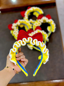 Serre-tête en crochet fait main, motifs fantômes, citrouilles et animaux mignons, accessoires capillaires pour festivals, cosplay et fêtes, OEM pour enfants et femmes - Product Image 4
