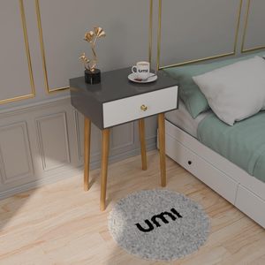 Modern Bedside <b>Table</b> with Solid Wood Legs, Minimalist and Practical End <b>Side</b> <b>Table</b> with Drawer <b>Storage</b>, Easy Assembly - Product Image 1