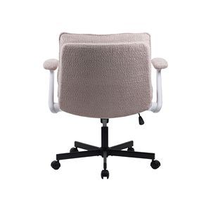 Criss Cross Legged Office Chair with <b>Wheels</b> Upholstered <b>Desk</b> Chair Featuring Flip-Up Arms & Wide Seat for Home Use - Product Image 5