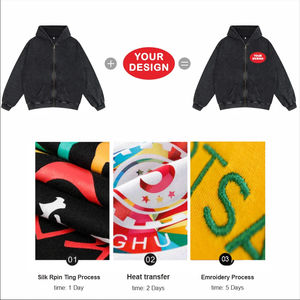 Ensemble sweat à capuche et pantalon en coton teint à la cire entièrement personnalisé, avec impression de logo et broderie sur mesure, style rétro délavé pour l'hiver - Product Image 5