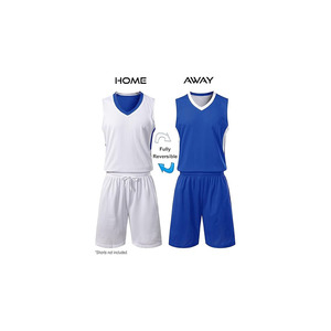 Ensemble de basket-ball réversible de haute qualité, maillot et short en mesh double couche - Product Image 5