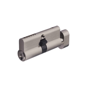 Cylindre de serrure standard en laiton massif OEM ODM avec bouton rotatif et 3 clés en laiton incluses - Product Image 1