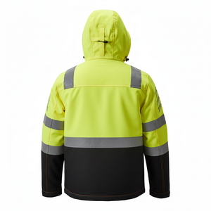 Gilets de travail personnalisés à logo haute visibilité, réfléchissants, imperméables en polyester, multi-poches, respirants, à manches longues, de sécurité - Product Image 2