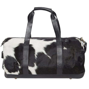 Wholesale Premium quality cowhide leather hair travel bag <b>luggage</b> bags custom OEM supplier export for sale in wholesale price - Product Image 1