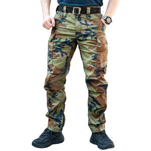 Pantalons d'extérieur coupe régulière multi-poches randonnée chasse tactique décontracté cargo pantalon ripstop pour hommes. - Product Image 3