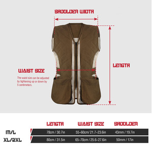 Custom Breathable Hunting Vest Multi Pocket Tactical <b>Shooting</b> Vest Lightweight Quilted Mesh Outdoor Hunting Jacket - Product Image 2