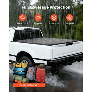 Copertura Rigida Tri-Fold per Cassone Pick-up Compatibile con Chevy Silverado/GMC Sierra 1500 2007-2025, Cassone Corto 5.8 ft (69.3 Pollici) F-250 - Product Image 5