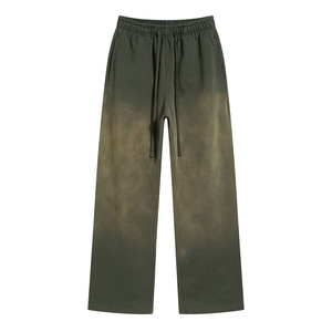 Pantalones Deportivos de Pierna Ancha para Mujer, Color Sólido, Cintura Elástica con Cordón, Corte Holgado, Largos, Casuales, Tejidos para Otoño - Product Image 2