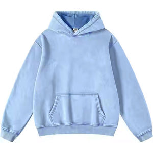 Sweat à capuche personnalisé pour homme, coupe oversize, uni, délavé et vieilli, 100% coton French Terry, anti-rétrécissement, vierge - Product Image 5