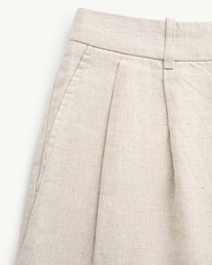 Shorts de Lino para Mujer, Casuales, Cintura Media, Transpirables, de Secado Rápido, Antiarrugas, Corte Holgado y Recto, Cierre con Cordón, Talla Personalizada, Verano - Product Image 4