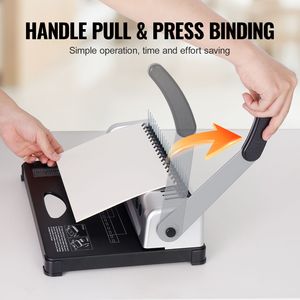 Rilegatrice Manuale a Pettine con 21 Fori, Capacità 450 Fogli, 100 Pezzi, Rilegatrice per Libri con Spina da 3/8FT - Product Image 4