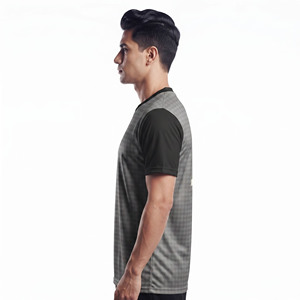 Maillot de football personnalisé à manches courtes pour homme, 100 % polyester, col en V, vêtement de fitness pour homme - Product Image 3
